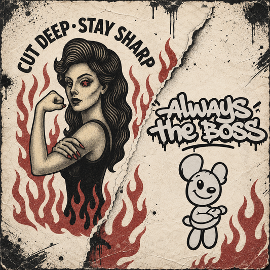 Which is it? Cut deep stay Sharp or Always the boss?